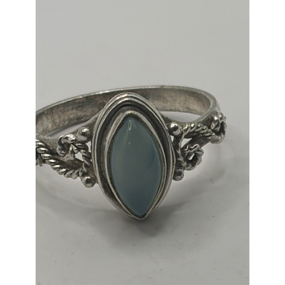 sterling silver moonstone ring vintage size 8 , 925